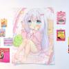 Popular Cute Anime Girl Galgame Print Tapestry Wall Art Aesthetic Room Decoration