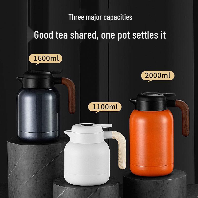 Chen Pi Pu'er Tea Kettle: 316 Stainless Steel with Temperature Display, Engraved Mug & Tea Pot, Heat-Preserving Chamber for Home Use