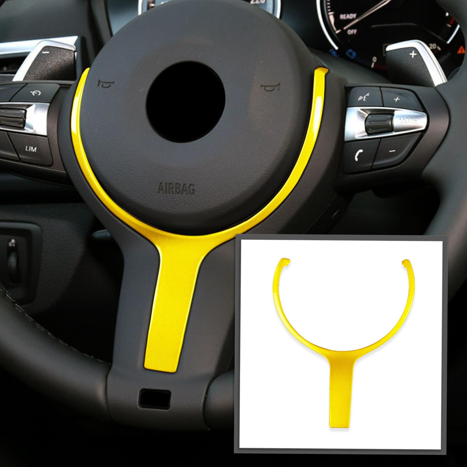 

M Sport Steering Wheel Trim For BMW F20 F22 F30 F31 F32 F33 F35 F36 F10 F06 F12 F13 F15 F16 Replacement Carbon Fiber 550D 328M жёлтый