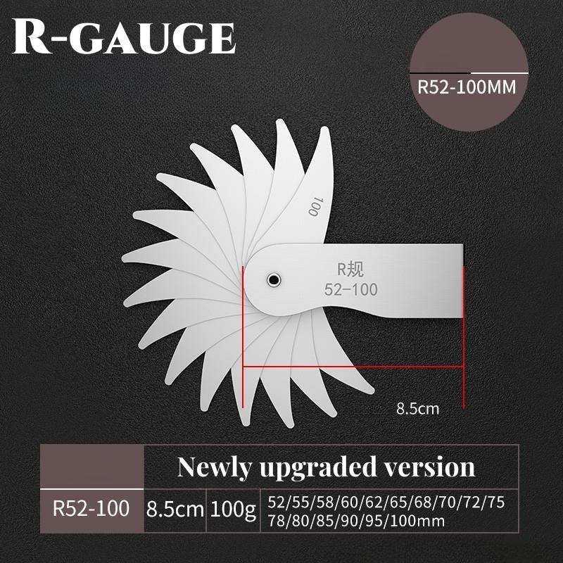 Stainless Steel R Gauge Complete Set Rounding Measuring Instrument High-precision Radius Gauge R Angle Radian Fillet Measuring