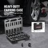 Impact Sockets Set 14pcs 6-Point 3/8in Drive Bit Ratchet Tool Kit Case