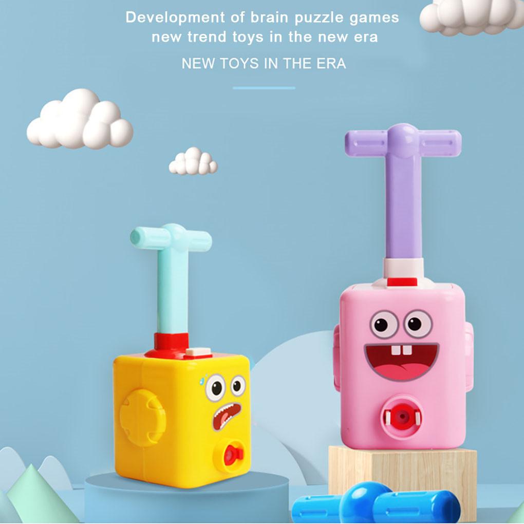 Balloon Launcher Toy Cartoon Power Racer Kit Balloon Aerodynamic Toy Portable Racer Launcher Toy Set