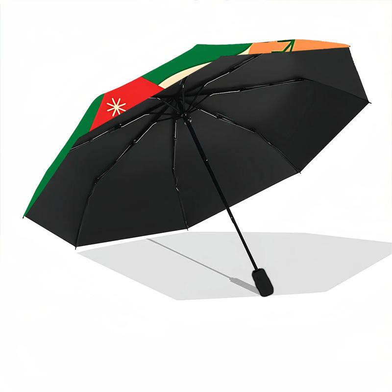 1pc Festive Cat Holiday Gift Box Automatic Open/Close Umbrella with One-Touch Button, Compact Folding Canopy, Sturdy 8-Rib Windproof Design S10