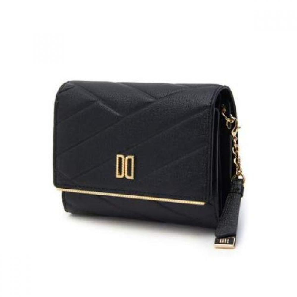 

Daks Black Leather Wallet With Dd Logo And Gold Bar Dcwa2f414 Single option