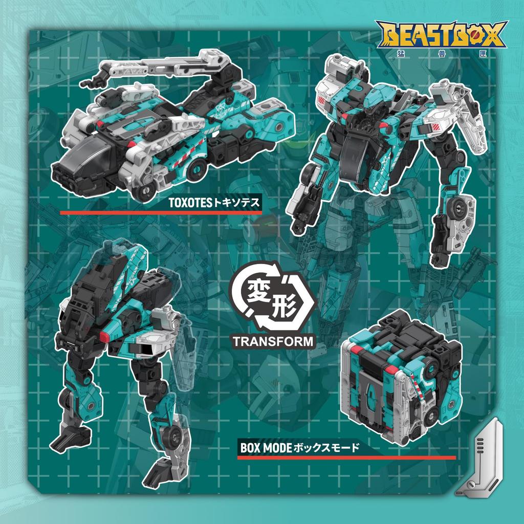 52TOYS BEASTBOX Seria INFINITY AMTS TOXOTES Transformabil Combinat Complet 3 Șoferi Echipă de Salvare Cadou Perfect pentru și Colecționari IB-14 Figurină, Robot,