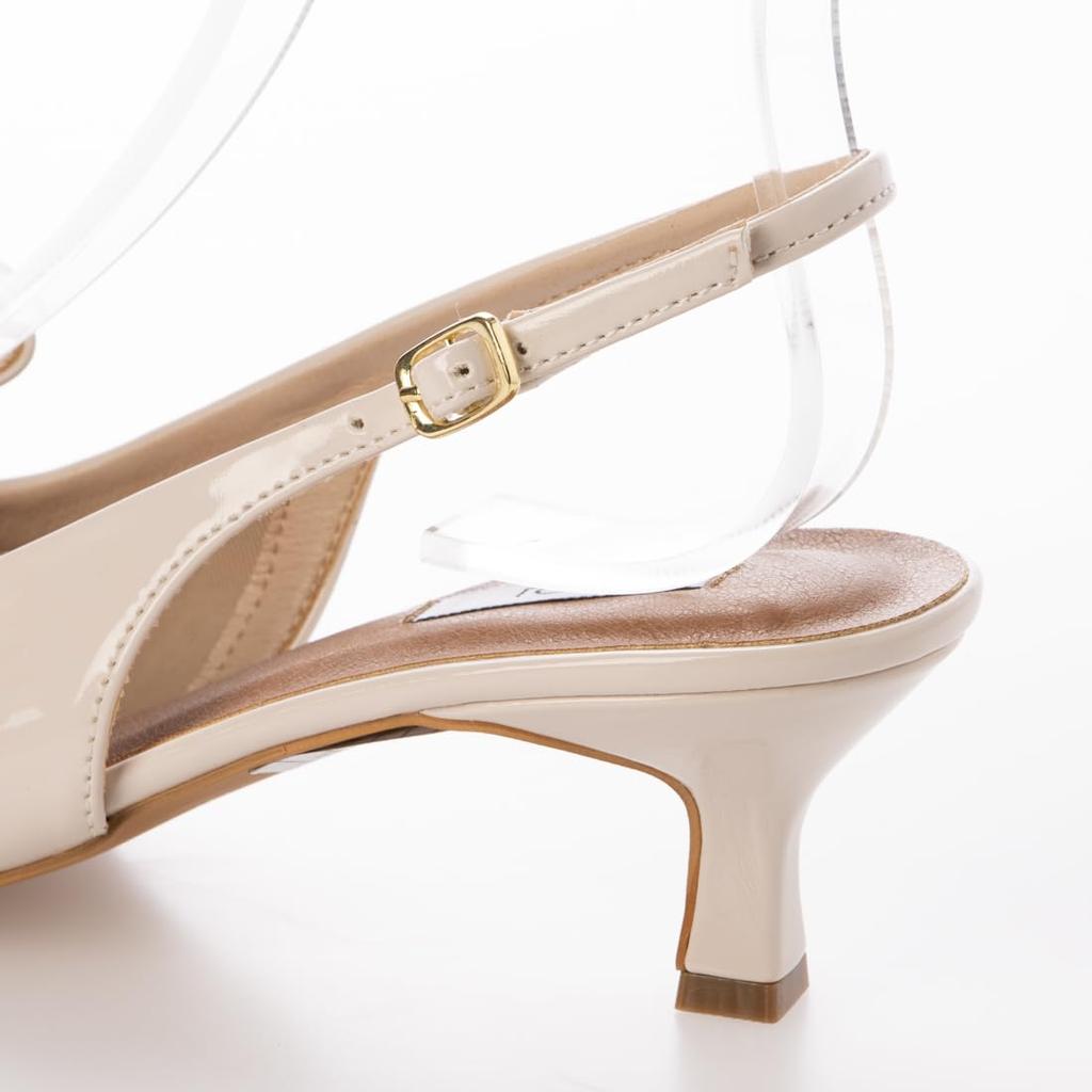 IVE Women's IVE Pumps with 2-Way Removable Ribbon Back Strap, Size 23.5 Cm