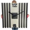 Black lamella wall clock SQ 60cm