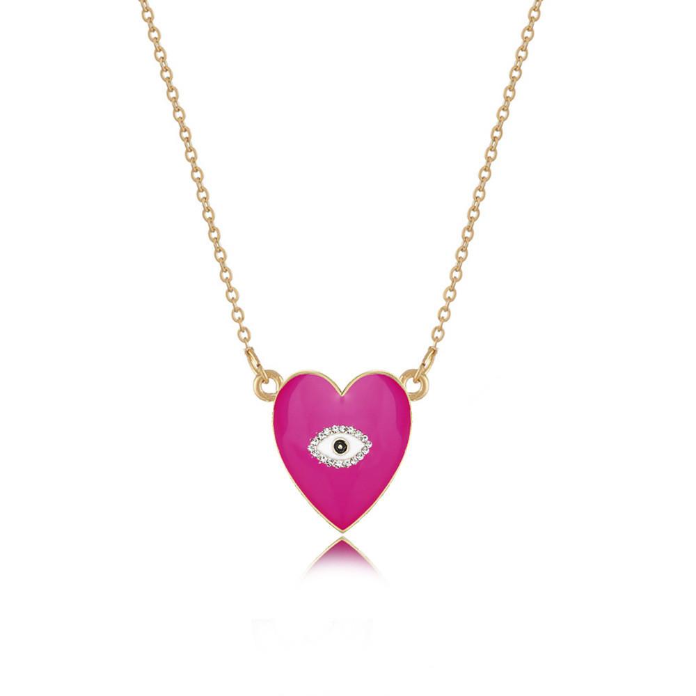 Stunning Drip Multicolor Heart Pendant Necklace For Unique And Accessories Trendy