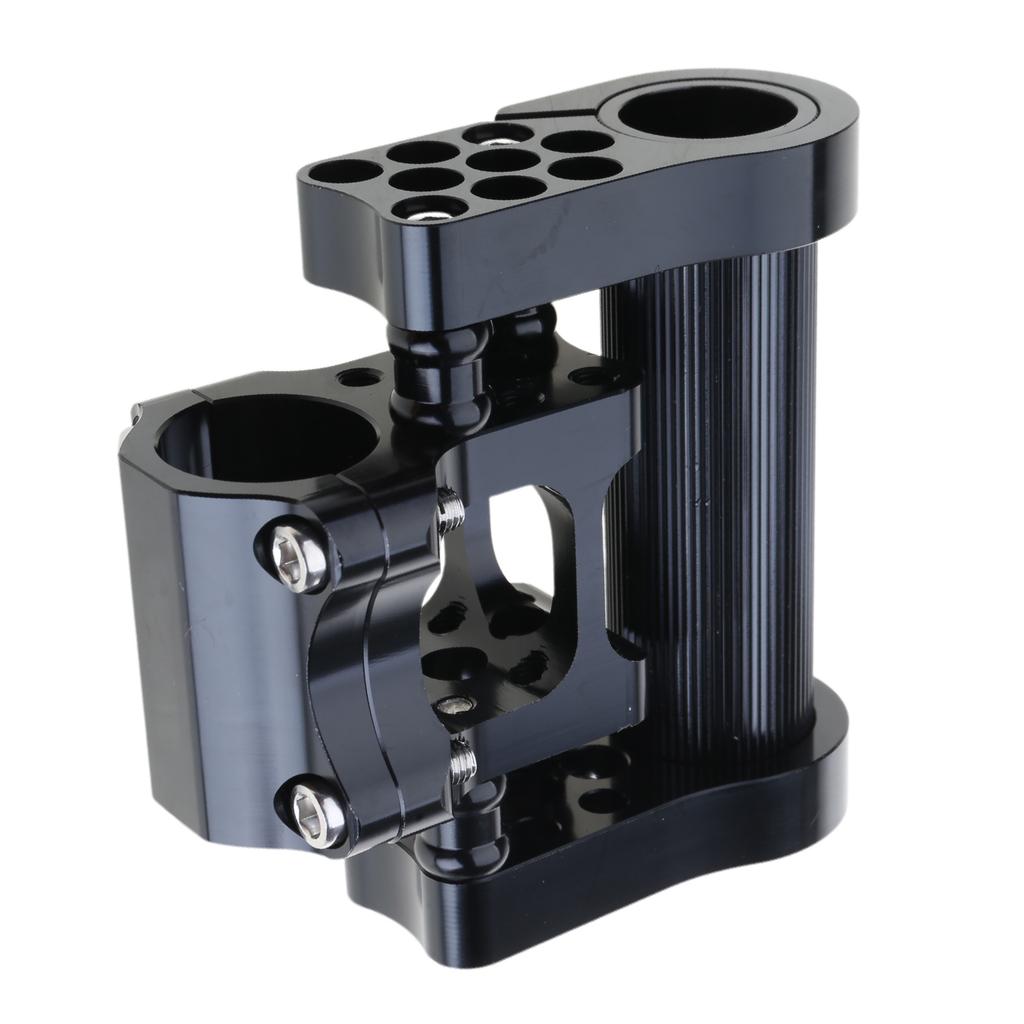 Aluminum Alloy Folding Bike Porous Stem Adjustable Double Stem 25.4MM Bicycles Handlebar Stem for Folding Bike Risers