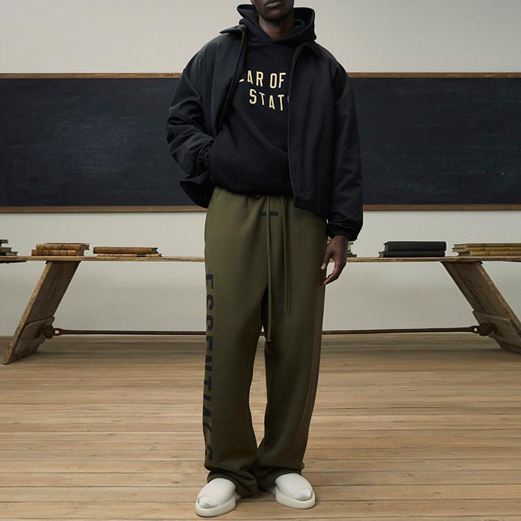 Fear of God Pantalon de survêtement molletonné essentiel coupe décontractée olive pour homme bas vert 130BT244324F