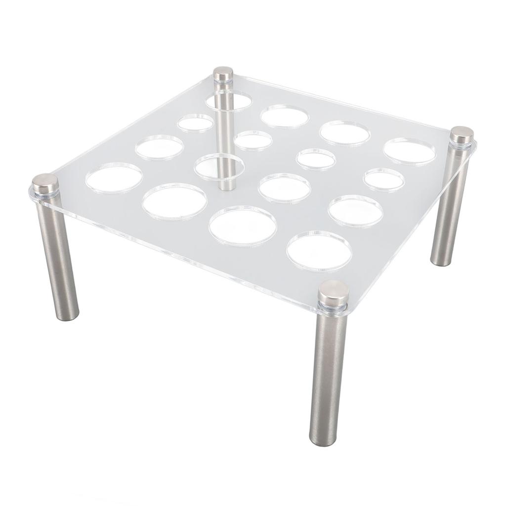 Chess Piece Die Crafting Holder 16 Holes Acrylic Board and Aluminum Support Rods for International C