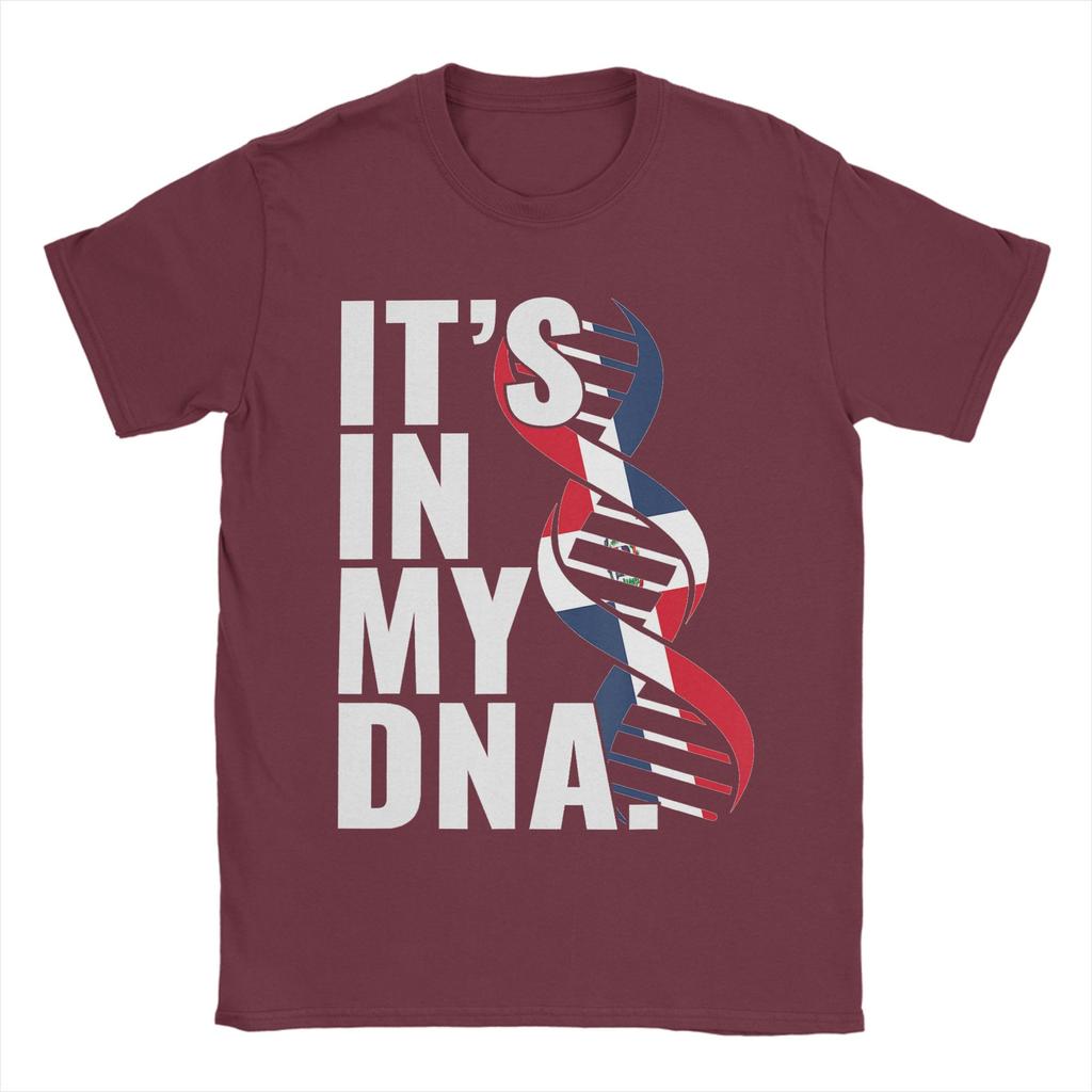 Dominican Republic Roots Flag Fingerprint Graphic TShirts for Unisex Cotton Tees Round Collar Short Sleeve T Shirts Gift Idea Tops