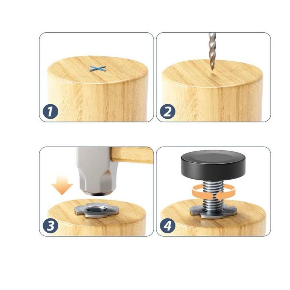 12/24Pcs 1/4" Furniture Leveling Feet Simple Table Chair Leg Levelers Feet Deak
