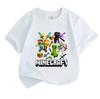 Kids Boys Girls Crew Neck Short Sleeve T-Shirt, 100% Cotton Retro Game Character Printed Casual Soft Tees for Children Everyday Wear Top