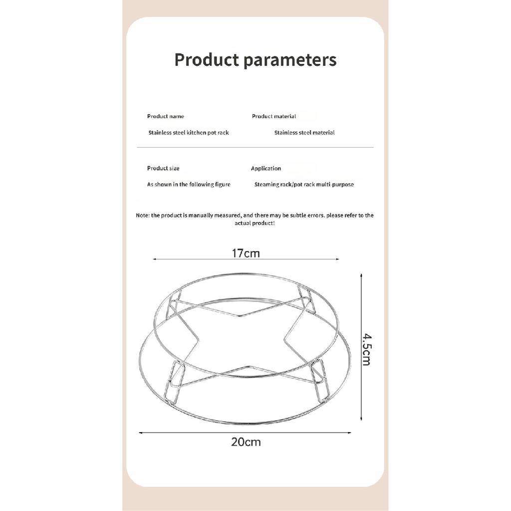 Stainless Steel Countertop Pot Rack Anti-Scald Heat Insulation Pot Mat
