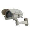 White Solar-Powered Fake Surveillance Camera for Indoor/Outdoor Use