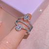 Tide Full Diamond Three-Layer Winding Girl'S Heart Zircon Ring A Frigid Girl'S Ring