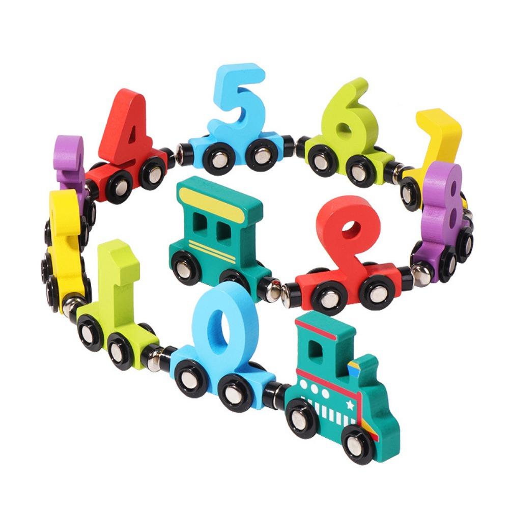 Fruits/Dinosaur Montessori Number Train Set Educational Magnetic Digital Train  Toddler