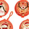4 Pieces Christmas Coin Purse Plastic Portable Cute Key Holder Small Wallet Case Bag for