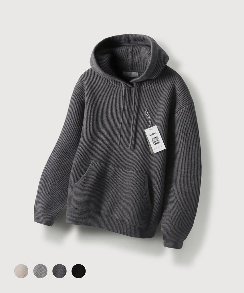 MOOD INSIDE Washable Niju Hooded Knit_4 Colors