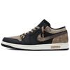 Air Jordan 1 Abrasion Resistant Low Top Vintage Basketball Shoes Unisex Mocha 553558-081(Team17-)