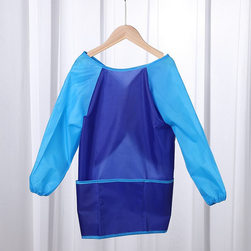 Tablier d'art à manches longues pour enfants avec poche et housse de protection pour aquarelle