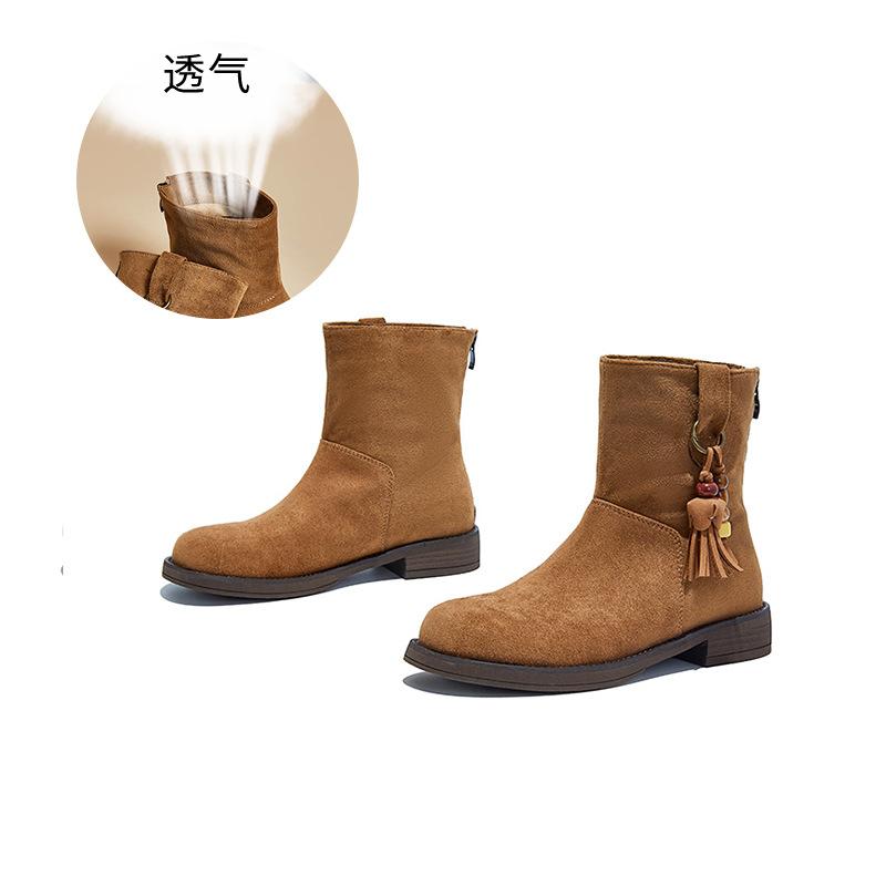 New Martin Boots for Women 2025 Winter New Retro Foreign Style Short Boots Thick-soled Casual Versatile Maillard Boots for Women