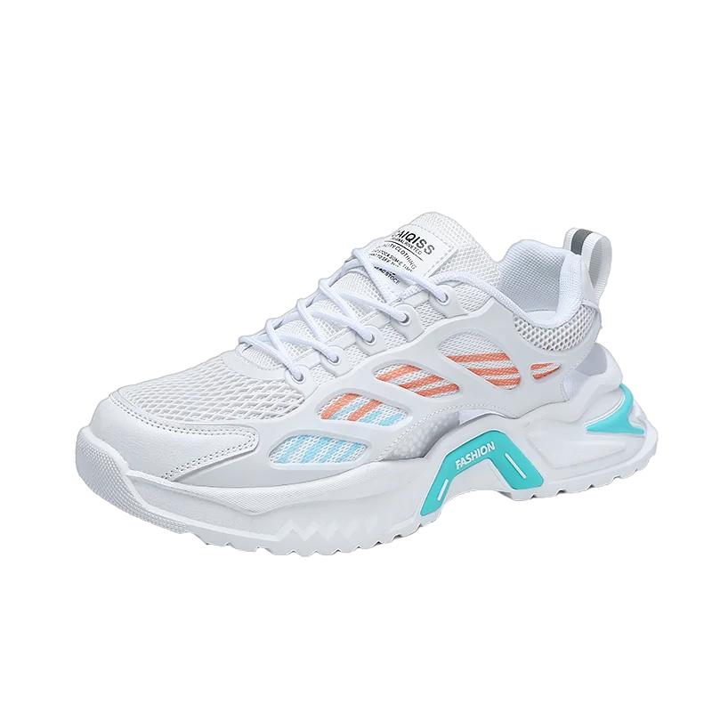 

Новые мужские кроссовки, модные мужские сетчатые дышащие повседневные туфли, уличные, толстые, нескользящие, увеличивающие рост, теннисные туфли 36