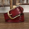 Gürtel Herren Retro Personalisiert Trendy Hohl Erste Schicht Rindsleder Dornschließe Lässiger Jeansgürtel Herren