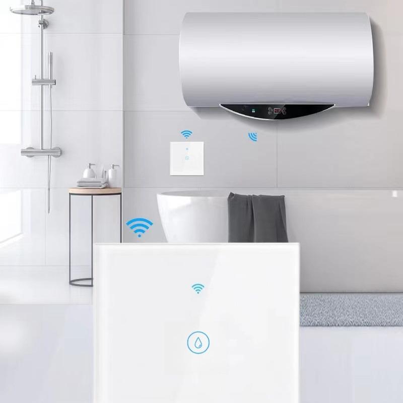 AC110~240V 40A Smart Home Wifi Touch Switch for Electric Boiler Water Heater On Off Timer Panel Controlled by Alexa/Google Home