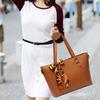 Cowhide Shoulder Women's Bag, Large-capacity Messenger Tote Bag, Women's Silk Scarf Bag, Fashionable and Simple Shopping Bag.