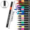 12/24/36pcs Soft Brush Tip Acrylic Marker Pens Vibrant Colors No Bleed Paint Markers for Canvas Rock Glass Fabric DIY Crafts