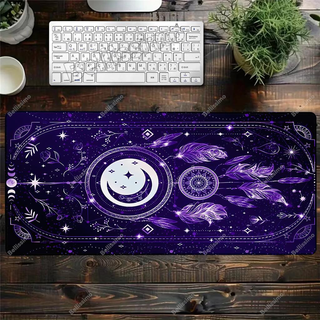 Art Moon Tarot Card Mouse Pad HD Black PC Gamer Constellation XXL Kawaii Accessories Big Carpet Home Office Setup Desk Mousepads