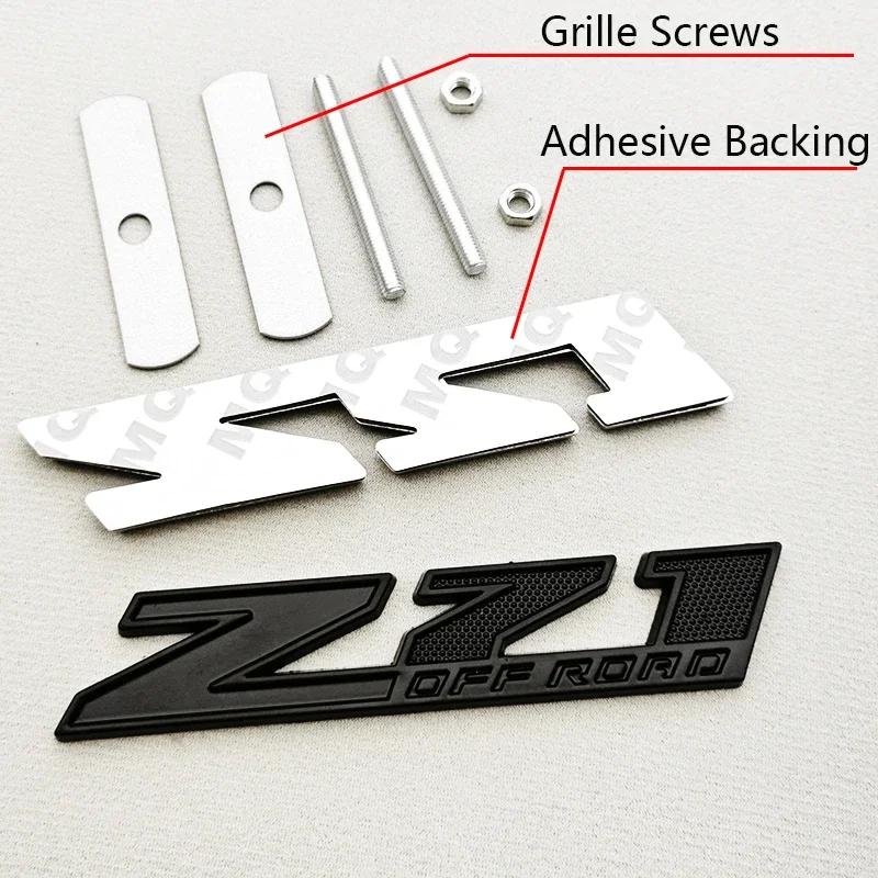 AABKA1 3D Metal Logo Z71 OFF ROAD Car Sticker Trunk Embelem Front Grille Badge For Chevy Chevrolet Silverado Colorado Tahoe Accessories