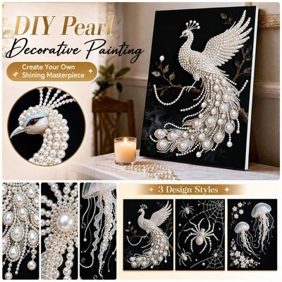 DIY Pearl Art Kit Phoenix Design Handmade Pearl Embellishment Craft Kit for Wall Decoration Pearl Mosaic DIY Craft Kit for Adults and Kids