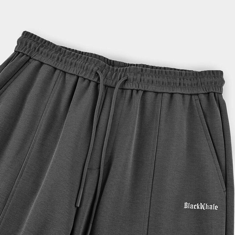 HLA Black Whale Men's Straight Casual Sweatpants