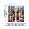 2 pcs   filtering curtains (excluding rods   non-movable   without batteries) Cow Floral for use in bedrooms and living rooms