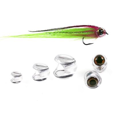 10PCS Fly Tying Fish Skull Fish Mask Head for Streamer Flies with 3D Eyes Fly Fishing Bait Fish Pike Lure Making Material