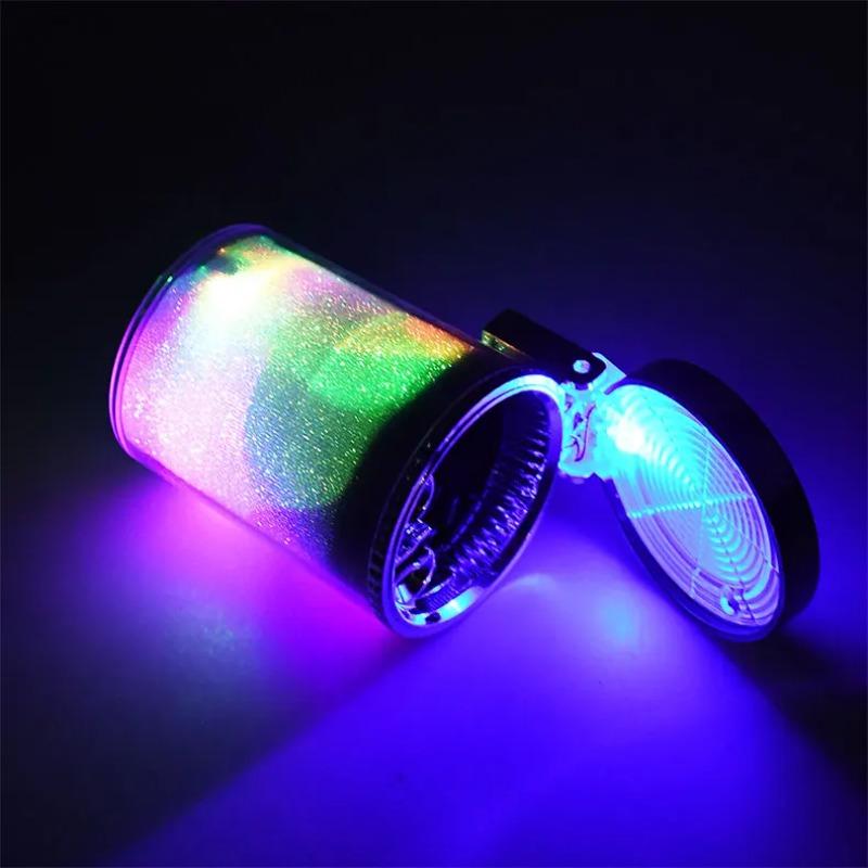 Seven-color ashtrays, dazzling ashtrays, creative multi-functional ashtrays, anti-fly ashtrays, dazzling colorful car ashtrays