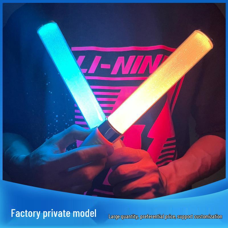 15-Color LED Concert Light Stick - High Brightness Flashing Cheering Prop белый