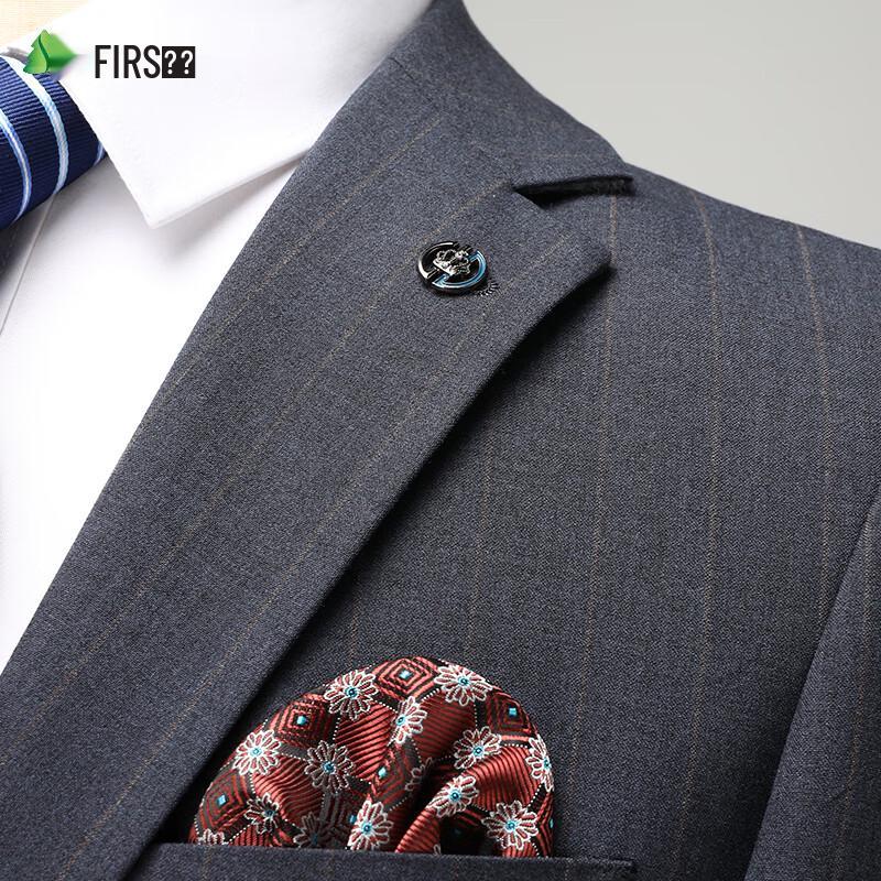 Shanshan Men's Slim Fit Wool Blend Business Suit