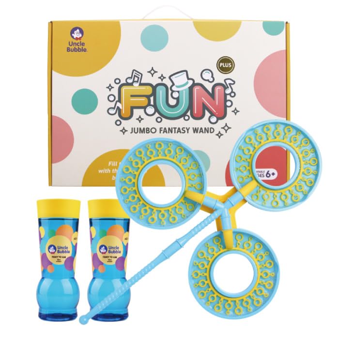 

Дядя Бабл Веселая Гигантская Фэнтези Палочка Специальный мыльный раствор для детей Детский подарок Мероприятия на открытом воздухе Кемпинг Шоу Игры во дворе Дядя Бабл (3 кольца) [Подарок]