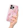 Fashionable Pink Lily Jelly Two-in-One Phone Case for Apple iPhone 13, 15, 16 - Cute & Fun Soft Shell