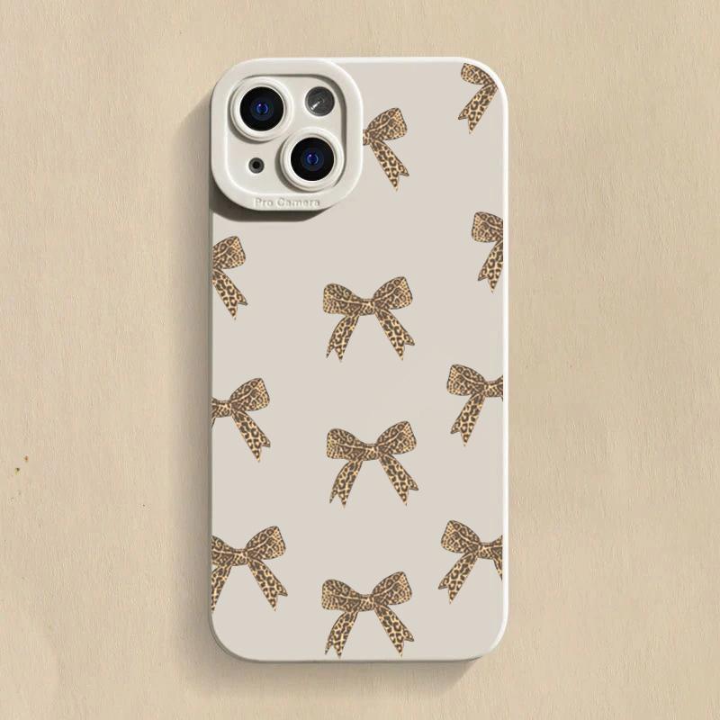 Leopard Print Star Bow Silicone Phone Case For Xiaomi Mi 15 14T 13T 12T Pro 14 13 11 Lite 5G NE Poco F6 F5 X5 M6 X7 Pro Cover