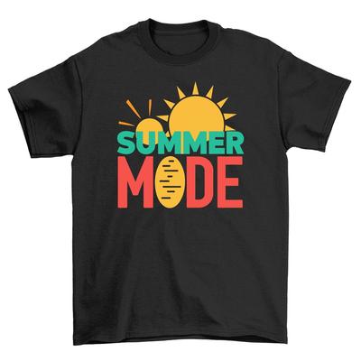 Summer_18 ''Summer Mode'' T-shirt - Sunny Feel! Stay Cool In 100% Cotton. Funny an