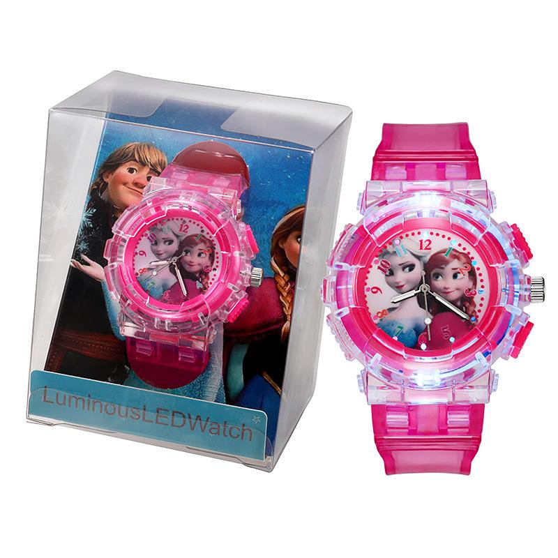Student Children'S Watch Women'S Plastic Frozen Luminous Glowing Bracelet Niche