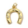 Pack of 3 Heart/Horseshoe/Dices Poker Card Pendants Accessories for Necklace and Earrings Copper Jewelry Components