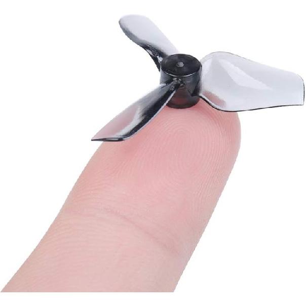 32pcs 31mm 3-Blade Props with 1.0 mm Shaft Micro Whoop Drone Propellers for Tiny Whoop FPV Racing Whoop Like iFlight A65 Quadcopter(Grey and