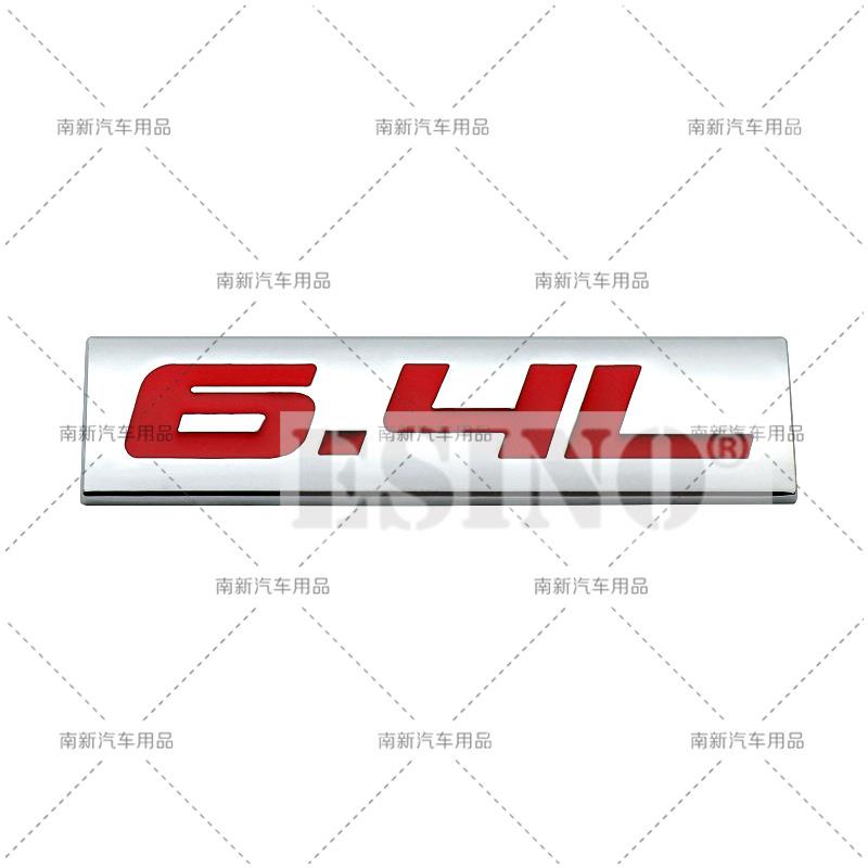 Car Styling 3D Metal Chrome Zinc Alloy Adhensive Emblem 6.0L 6.1L 6.2L 6.4L 7.0L 7.3L Body Trunk Fender Badge Accessory