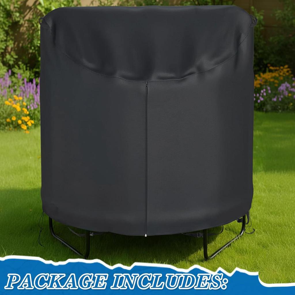 Copertura rotonda per trampolino con fibbia a cordoncino, impermeabile, parasole, copertura per letto da salto da esterno per bambini, protezione per recinzione, pioggia, UV